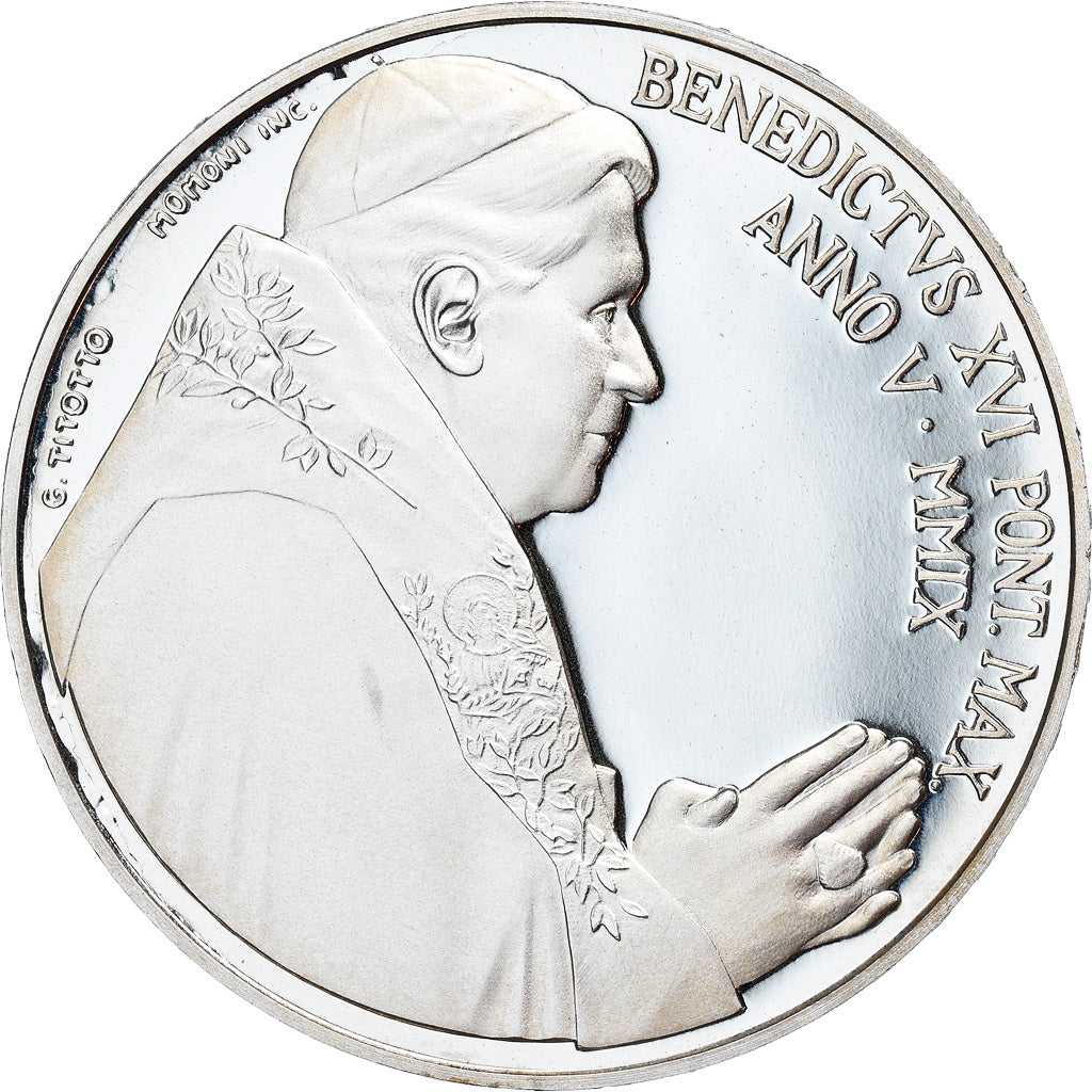 VATICAN CITY, 5 Euro, 2009, Rome, MS(65-70), Silver, KM:415
