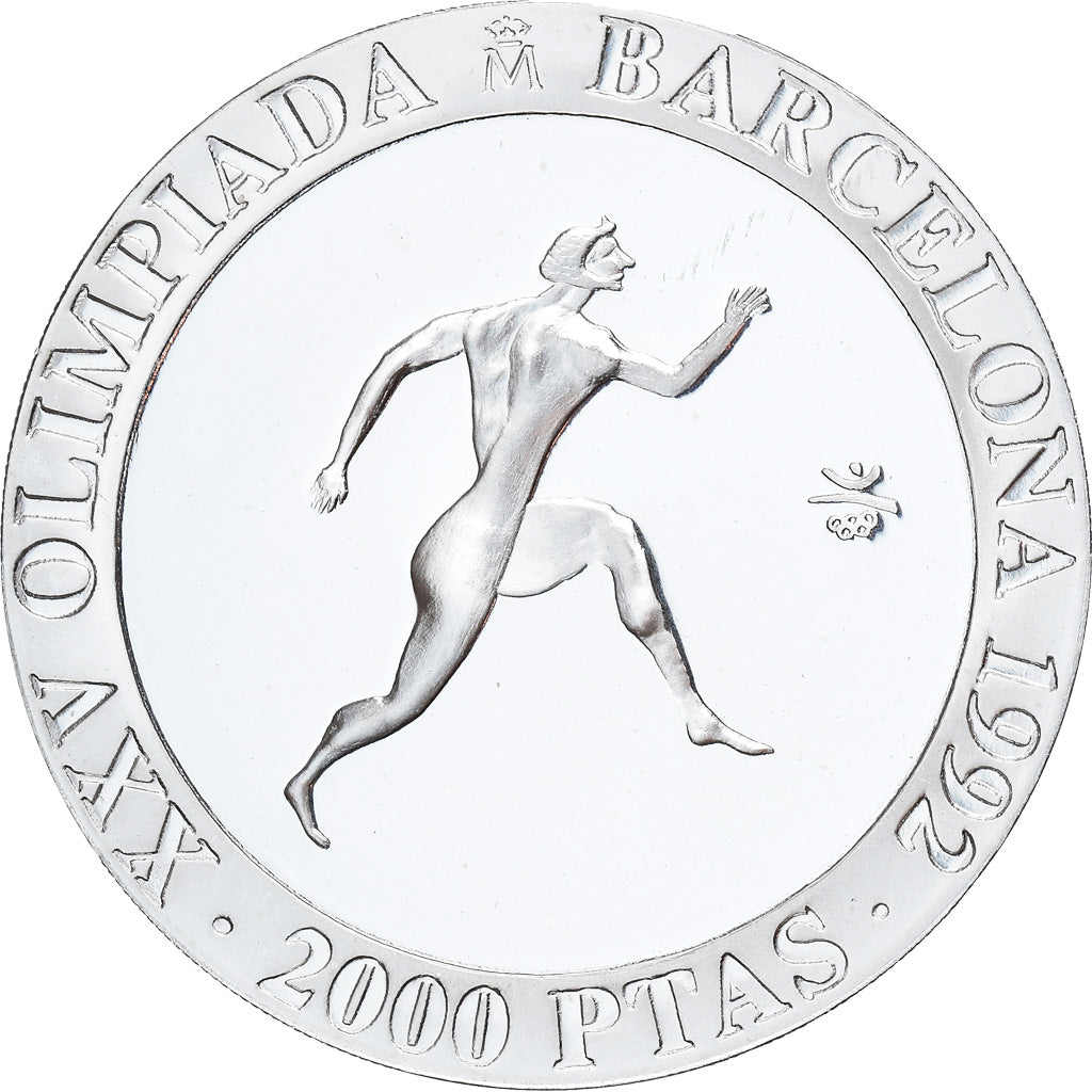 Coin, Spain, Juan Carlos I, 2000 Pesetas, 1990, Madrid, MS(65-70), Silver