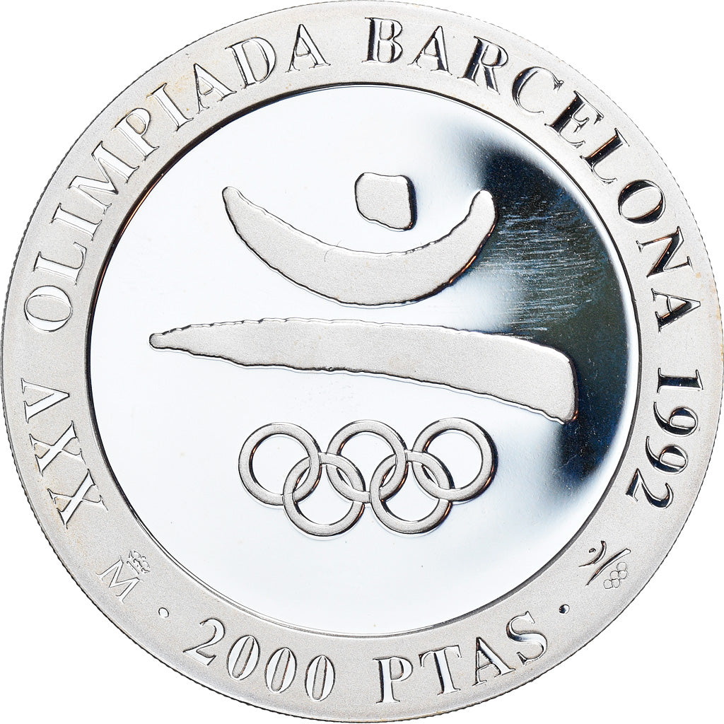 Spain, Juan Carlos I, 2000 Pesetas, 1990, Silver, KM:859