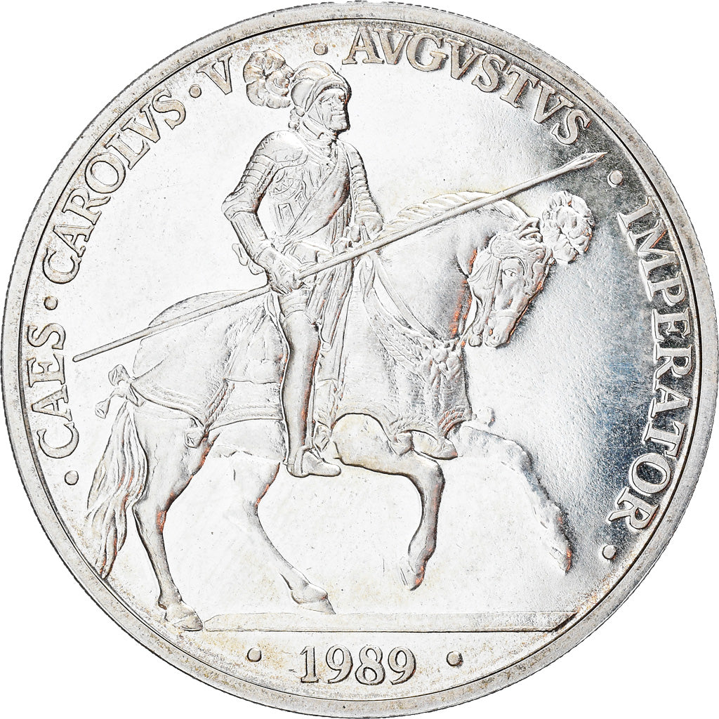 Coin, Spain, Juan Carlos I, 5 Ecu, 1989, Madrid, MS(65-70), Silver, KM:M24