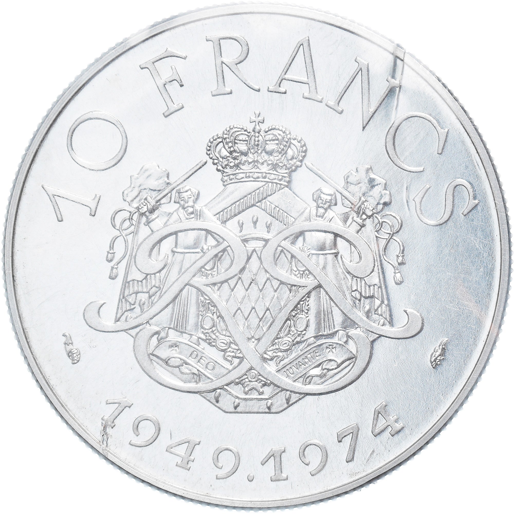 Coin, Monaco, Rainier III, 10 Francs, 1974, ESSAI, MS(64), Silver, KM:E64