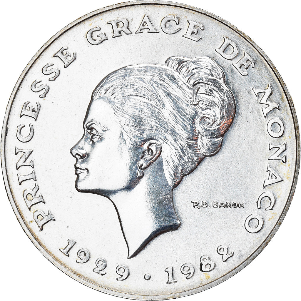 Coin, Monaco, Grace de Monaco, 10 Francs, 1982, Pessac, ESSAI, MS(65-70)
