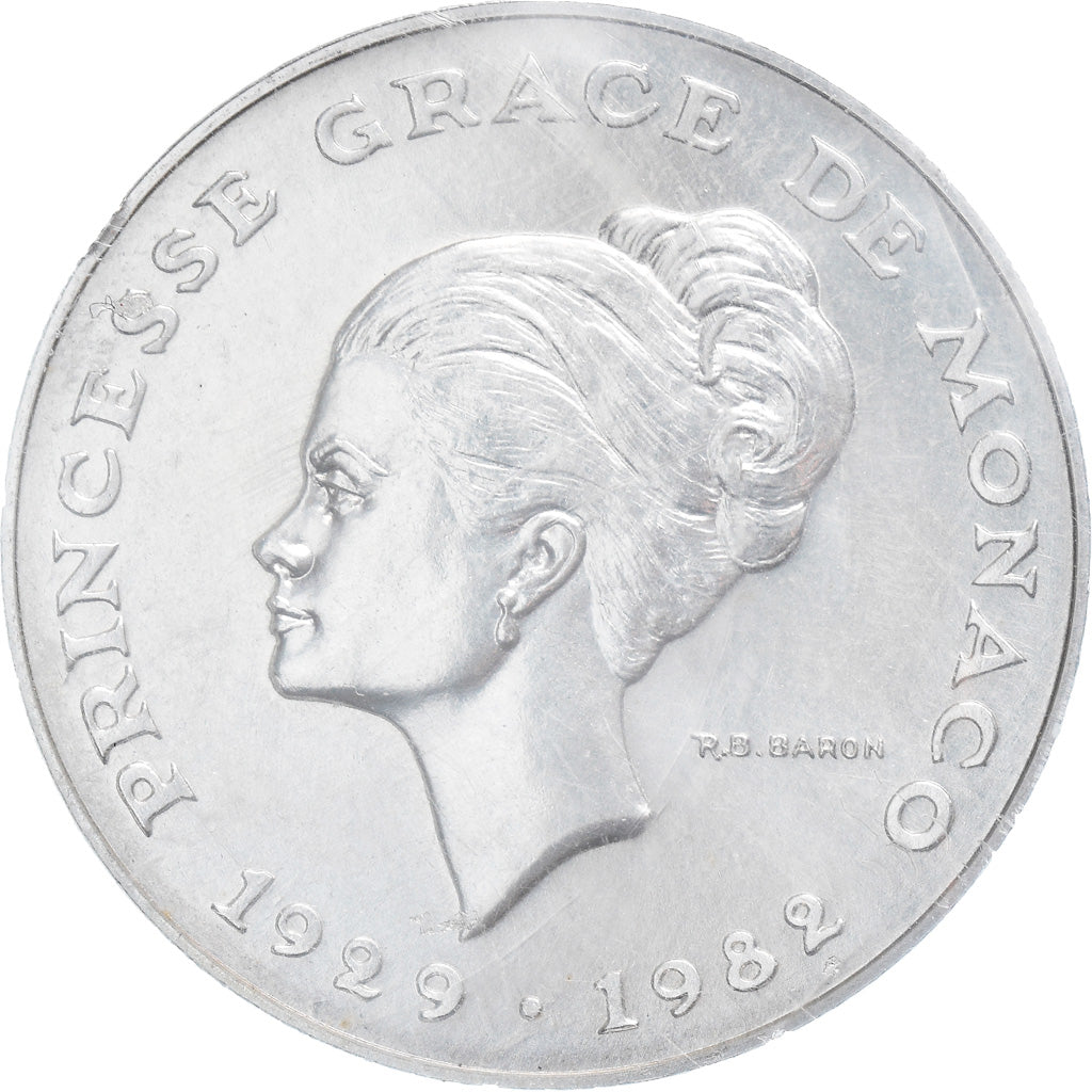 Coin, Monaco, Grace de Monaco, 10 Francs, 1982, Pessac, ESSAI, MS(65-70)