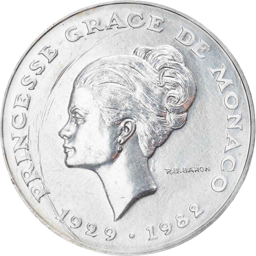Coin, Monaco, Grace de Monaco, 10 Francs, 1982, Pessac, ESSAI, MS(65-70)