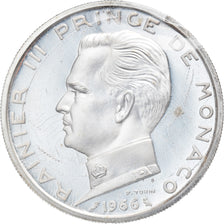 Coin, Monaco, 5 Francs, 1966, Paris, ESSAI, MS(64), Gold, KM:E55