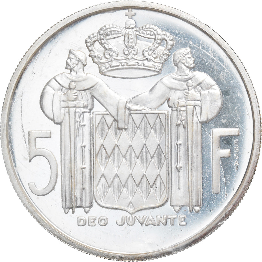 Coin, Monaco, 5 Francs, 1966, Paris, ESSAI, MS(64), Gold, KM:E55