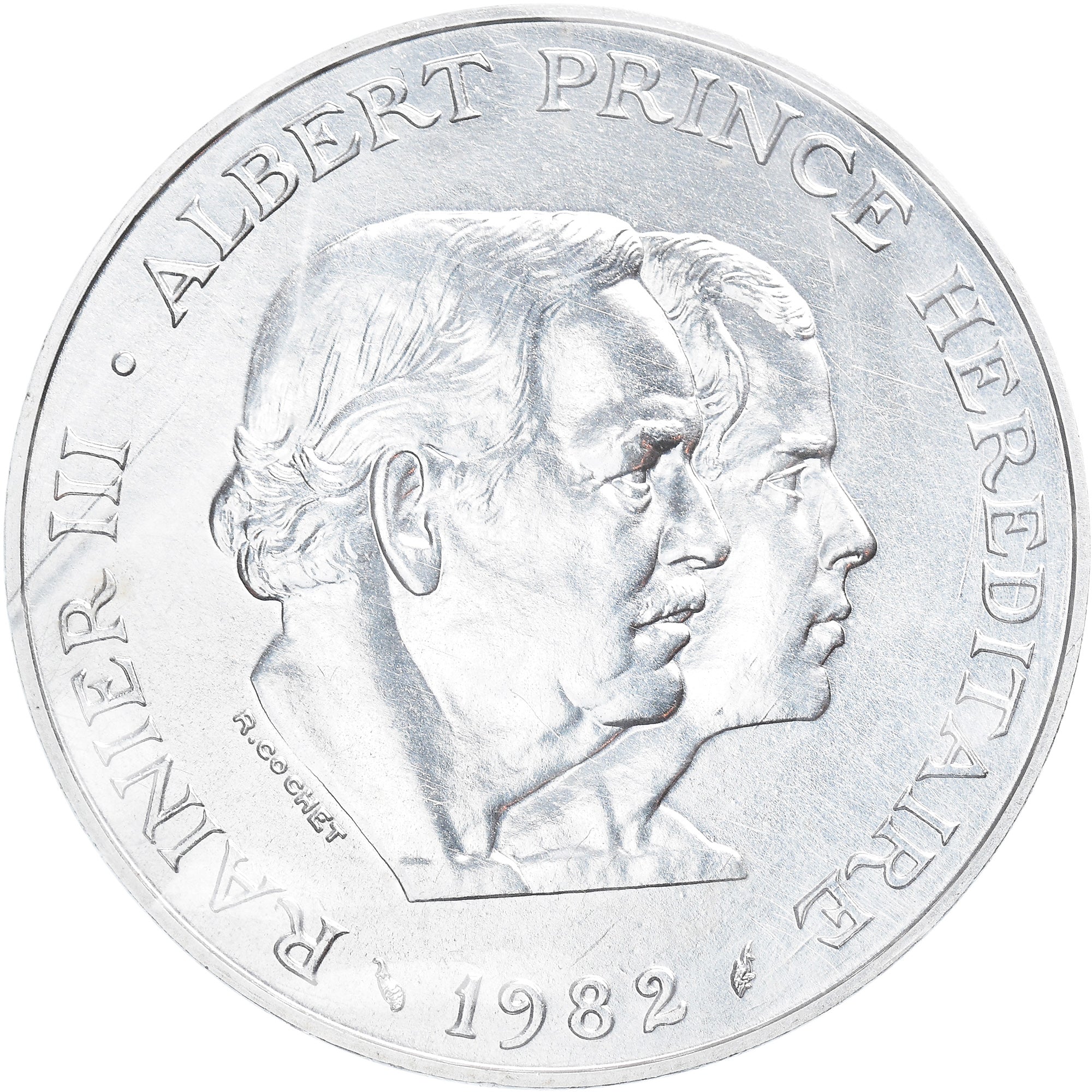 Coin, Monaco, Rainier III et Albert, 100 Francs, 1982, Paris, ESSAI, MS(64)