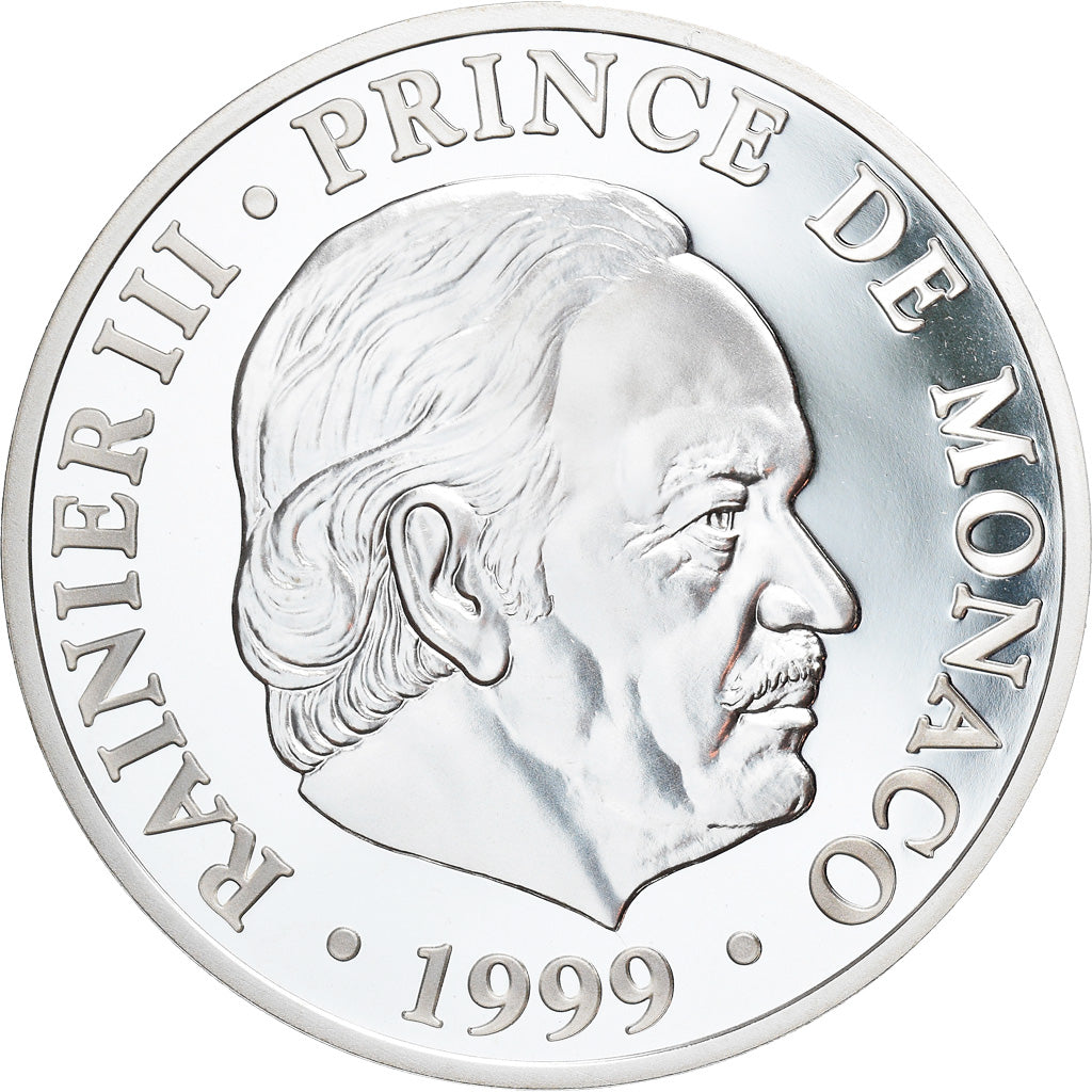 Monaco, Medal, 50ème Anniversaire de Rainier III, 1999, MS(65-70), Silver