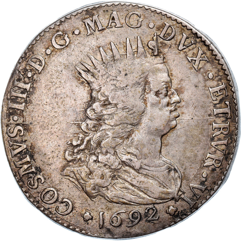 Moneda, Estados italianos, LIVORNO, Cosimo III, Tollero, 1692, Florence, MBC