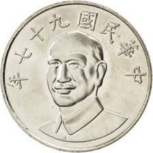 CHINA, REPUBLIC OF, 10 Yuan, 2008, KM #553, MS(63), Copper-Nickel, 26, 7.48