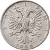 Coin, Albania, 1/2 Lek, 1926, Rome, EF(40-45), Nickel, KM:4