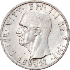 Moneda, Albania, Vittorio Emanuele III, 5 Lek, 1939, Rome, EBC, Plata, KM:33