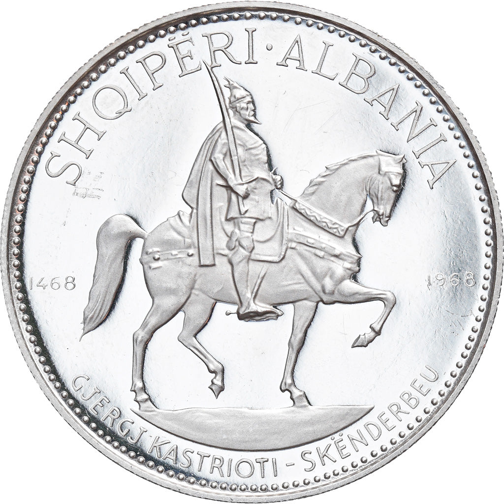 Coin, Albania, 10 Lekë, 1968, Rome, MS(63), Silver, KM:Pn7