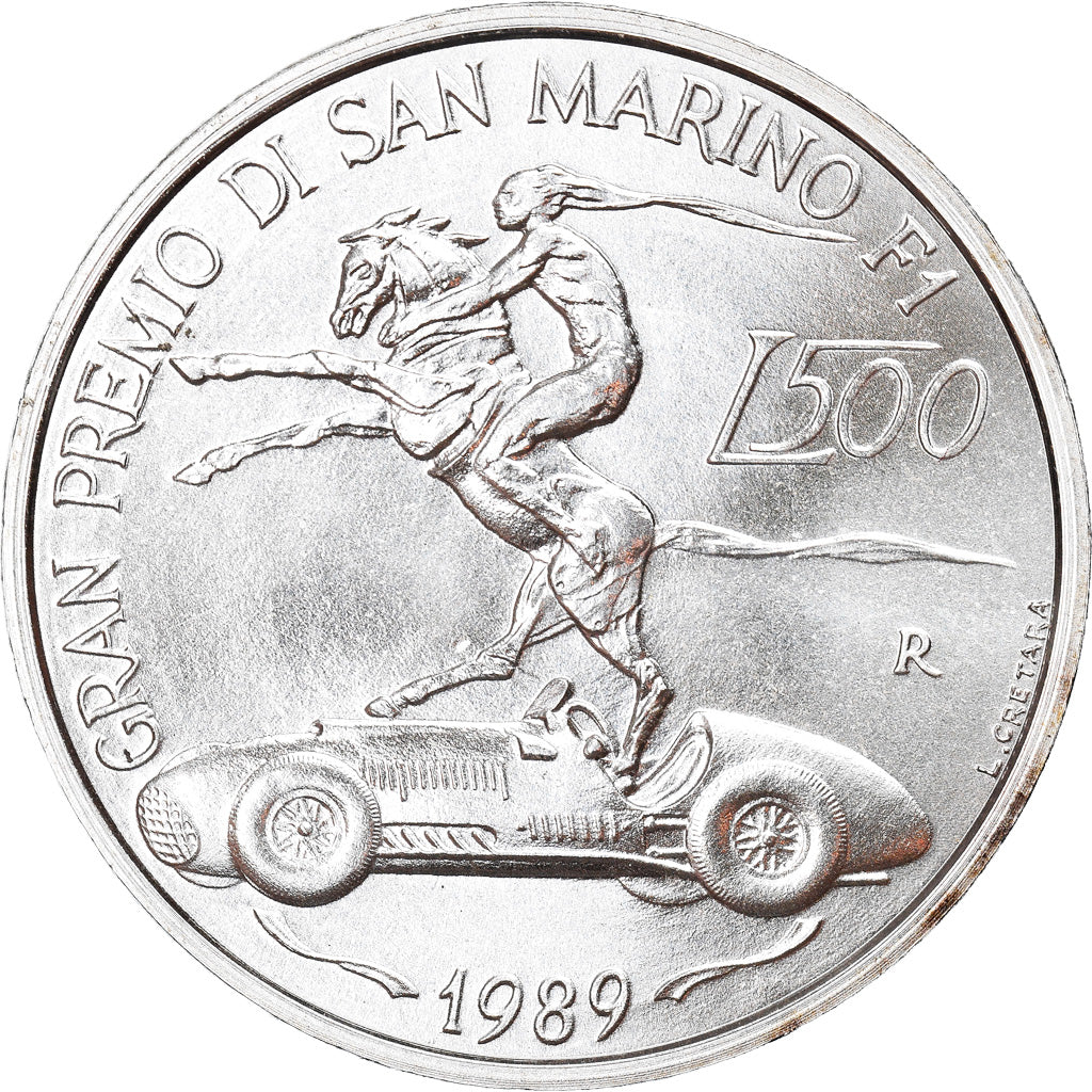 Coin, San Marino, 500 Lire, 1989, Rome, MS(65-70), Silver, KM:243