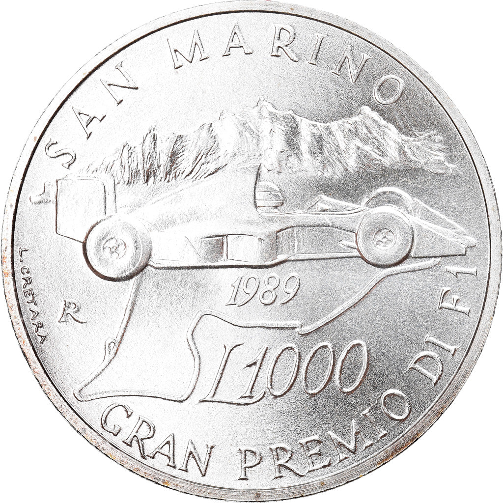 Coin, San Marino, 1000 Lire, 1989, Rome, MS(65-70), Silver, KM:244