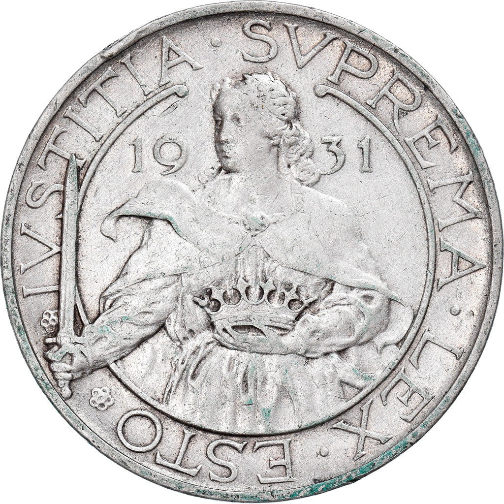 Coin, San Marino, 10 Lire, 1931, Rome, EF(40-45), Silver, KM:10