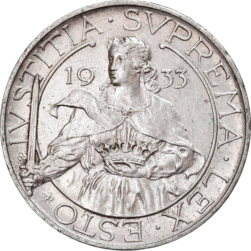 Coin, San Marino, 10 Lire, 1933, Rome, EF(40-45), Silver, KM:10