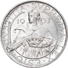 Coin, San Marino, 10 Lire, 1937, Rome, AU(55-58), Silver, KM:10