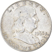 Monnaie, États-Unis, Franklin Half Dollar, Half Dollar, 1963, U.S. Mint