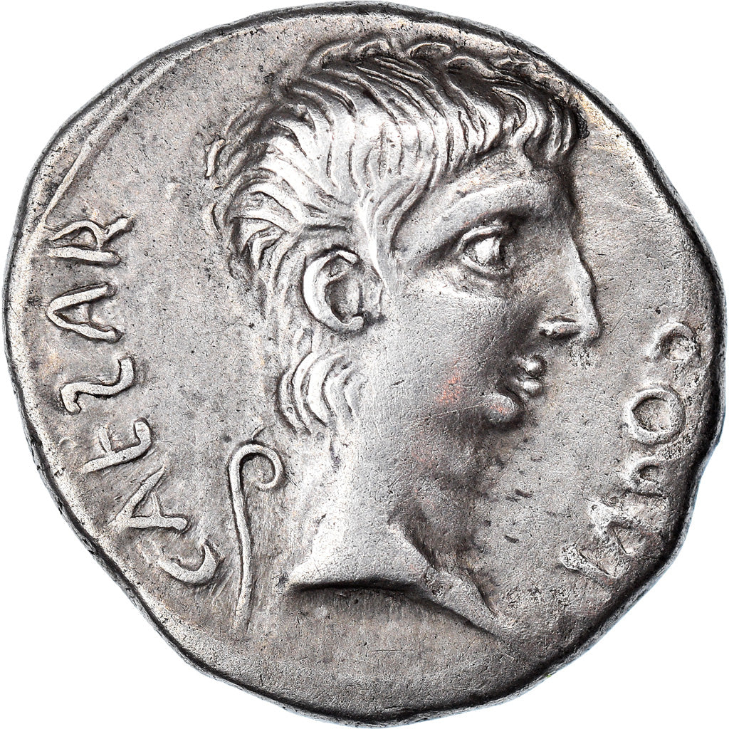 Coin, Augustus, Denarius, 27-14 BC, Uncertain Mint, Celtic imitation, AU(50-53)