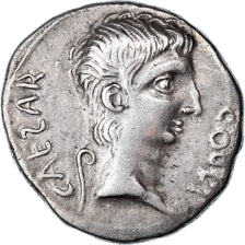 Coin, Augustus, Denarius, 27-14 BC, Uncertain Mint, Celtic imitation, AU(50-53)