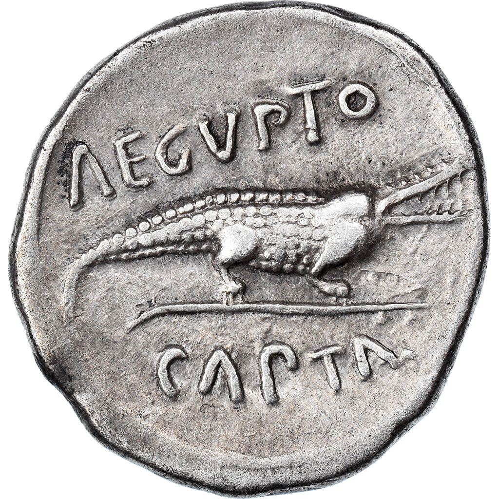 Coin, Augustus, Denarius, 27-14 BC, Uncertain Mint, Celtic imitation, AU(50-53)
