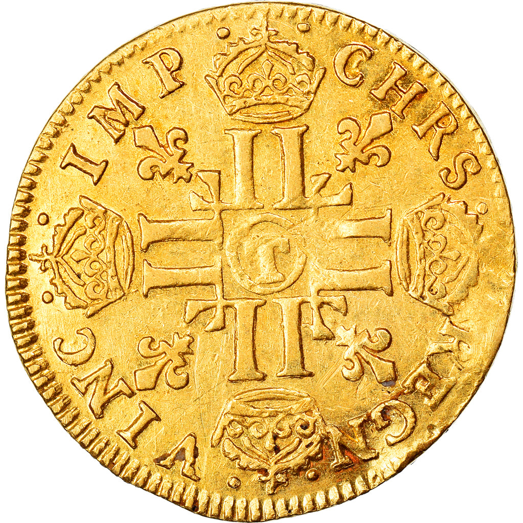Munten, Frankrijk, Louis XIV, Louis d'or à la mèche longue, Louis d'Or, 1649