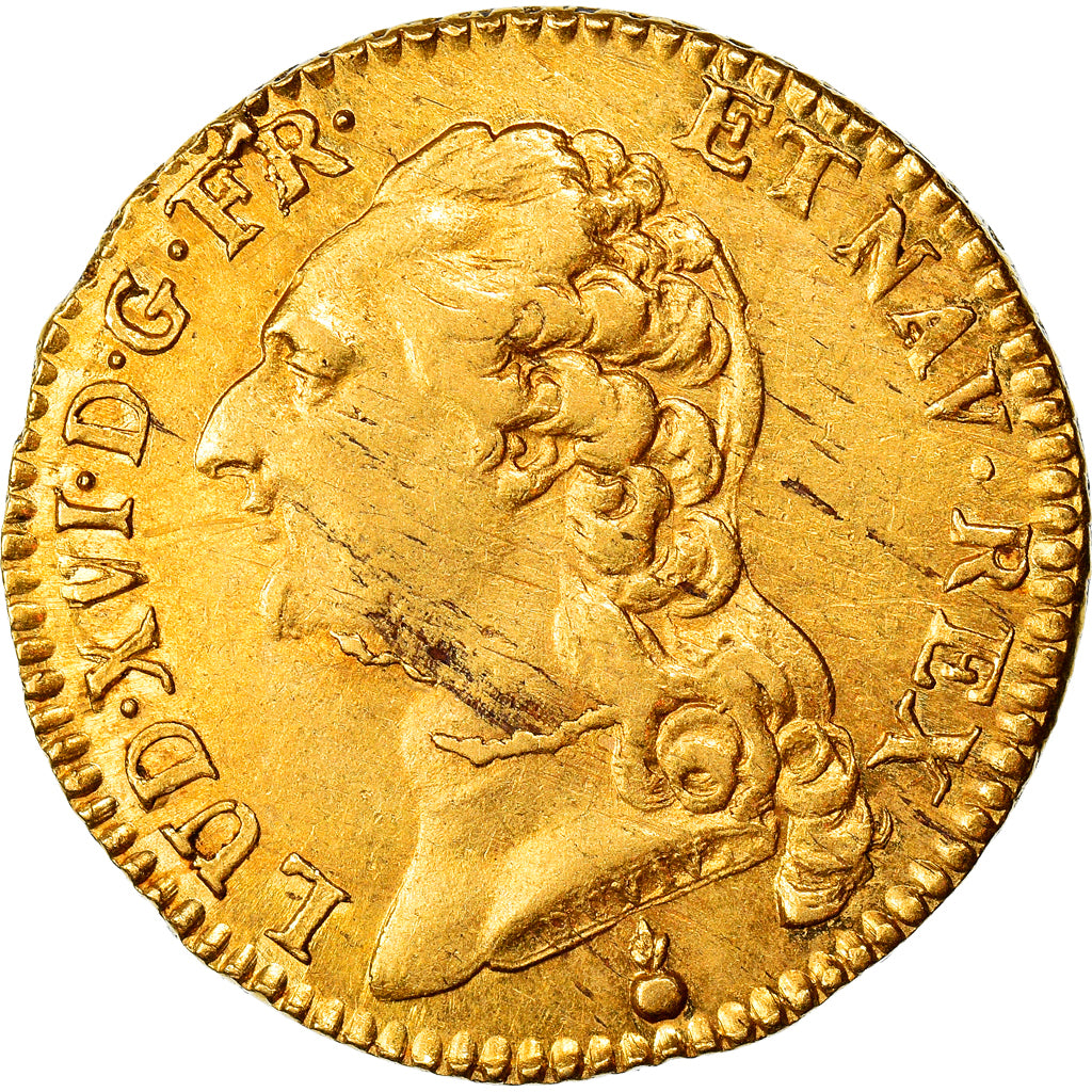 Moneta, Francja, Louis XVI, Louis d'or à la tête nue, Louis d'Or, 1786, Metz
