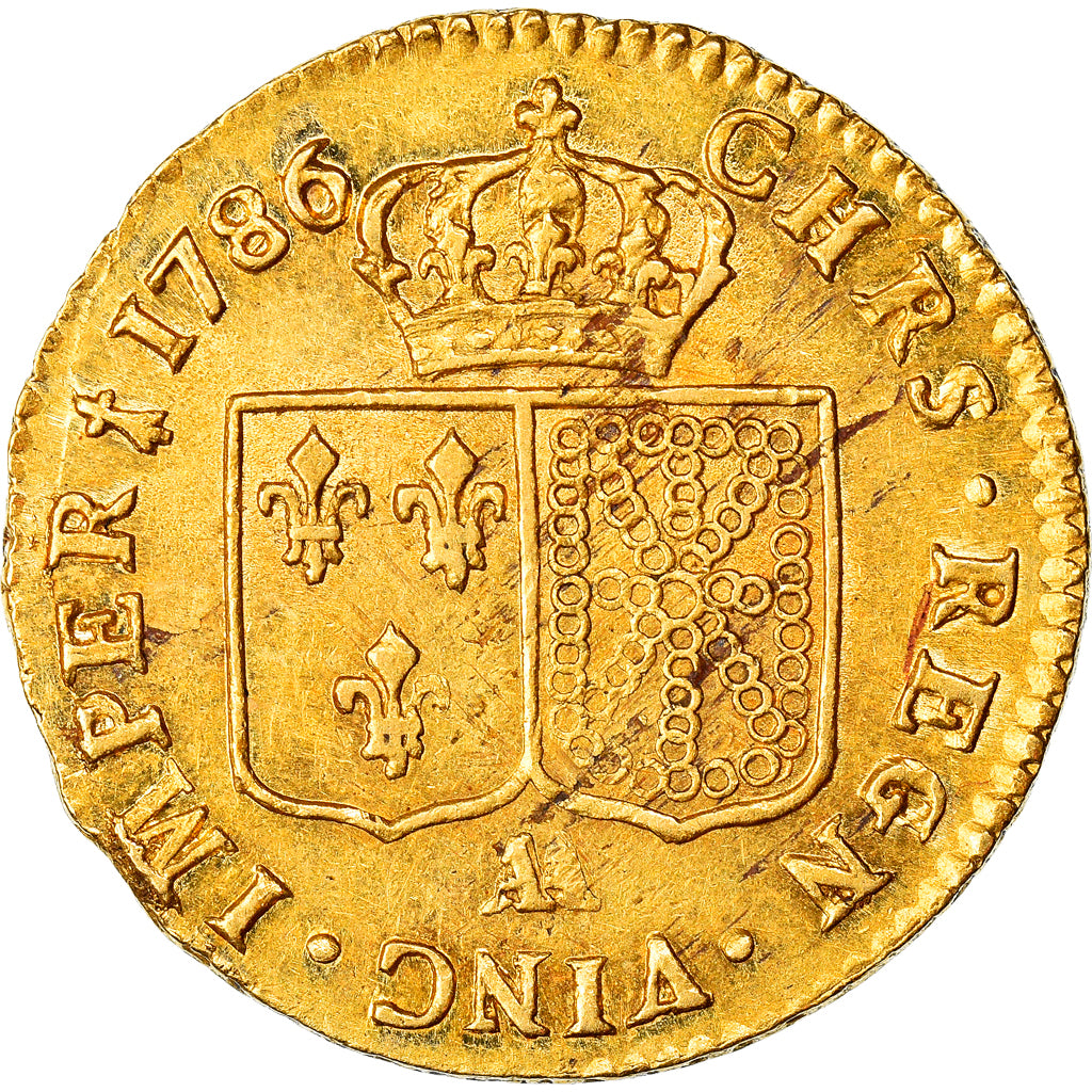 Moneta, Francja, Louis XVI, Louis d'or à la tête nue, Louis d'Or, 1786, Metz