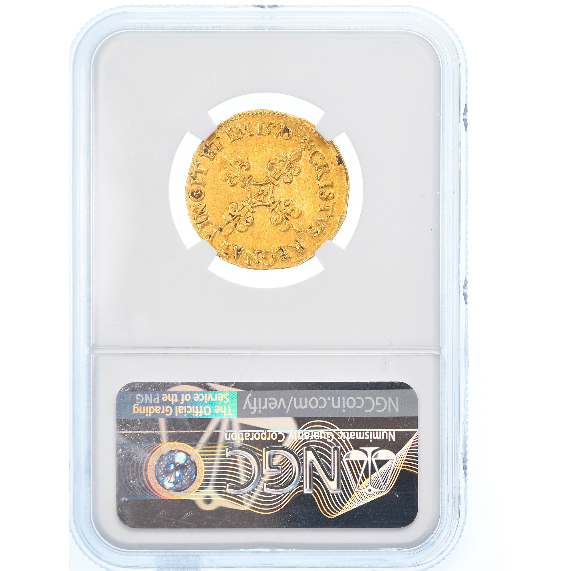 Monnaie, France, Ecu d'or, 1570, Troyes, NGC, UNC Details, FDC, Or, Gradée