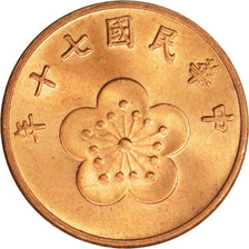 CHINA, REPUBLIC OF, 1/2 Yuan, 1981, KM #550, MS(63), Bronze, 18, 2.90