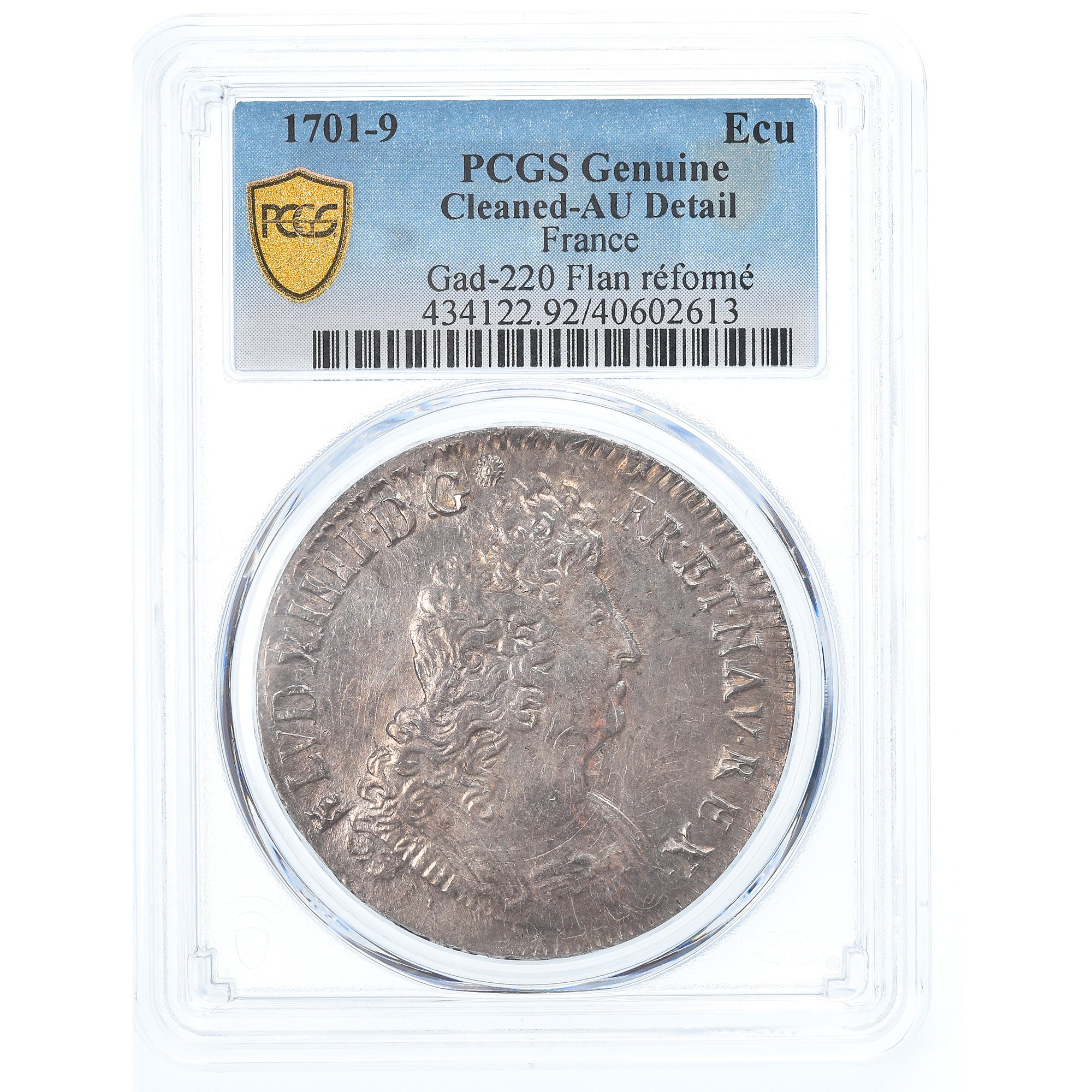 Monnaie, France, Louis XIV, Écu aux insignes, Ecu, 1701, Rennes, PCGS, AU