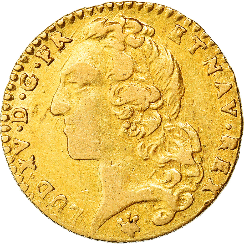Coin, France, Louis XV, 1/2 Louis d'or au bandeau, 1/2 Louis d'or, 1768, Reims