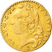 Moneda, Francia, Louis XV, 1/2 Louis d'or au bandeau, 1/2 Louis d'or, 1768