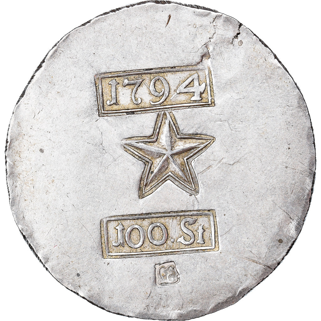 Coin, Netherlands, MAASTRICHT, 100 Stivers, 1794, Maastricht, Very rare