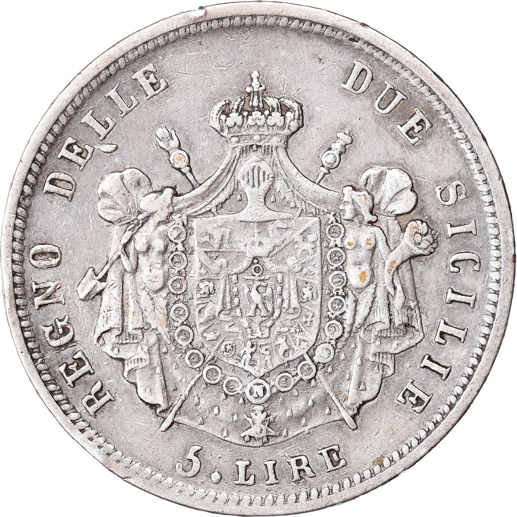 Coin, ITALIAN STATES, NAPLES, Joachim Murat, 5 Lire, 1813, Naples, VF(30-35)