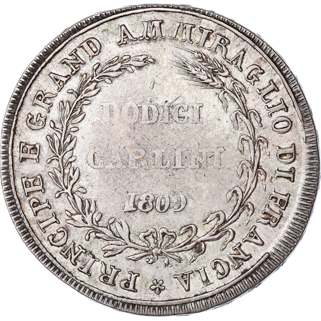 Monnaie, États italiens, NAPLES, Joachim Murat, 12 Carlini, 1809, Très rare