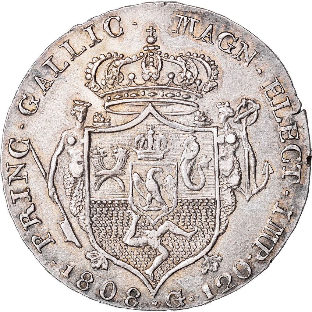 Coin, ITALIAN STATES, NAPLES, Joseph Napoleon, 120 Grana, 1808, Naples