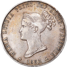 Moeda, ESTADOS ITALIANOS, PARMA, Maria Luigia, 5 Lire, 1832, Parma, EF(40-45)