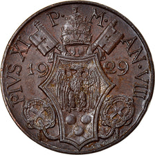 Coin, VATICAN CITY, Pius XI, 5 Centesimi, 1929, Roma, MS(65-70), Bronze, KM:1