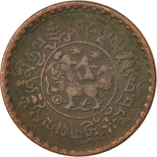 Tibet, 3 Sho, 1946, Tapchi, KM #27.1, VF(20-25), Copper, 7.14