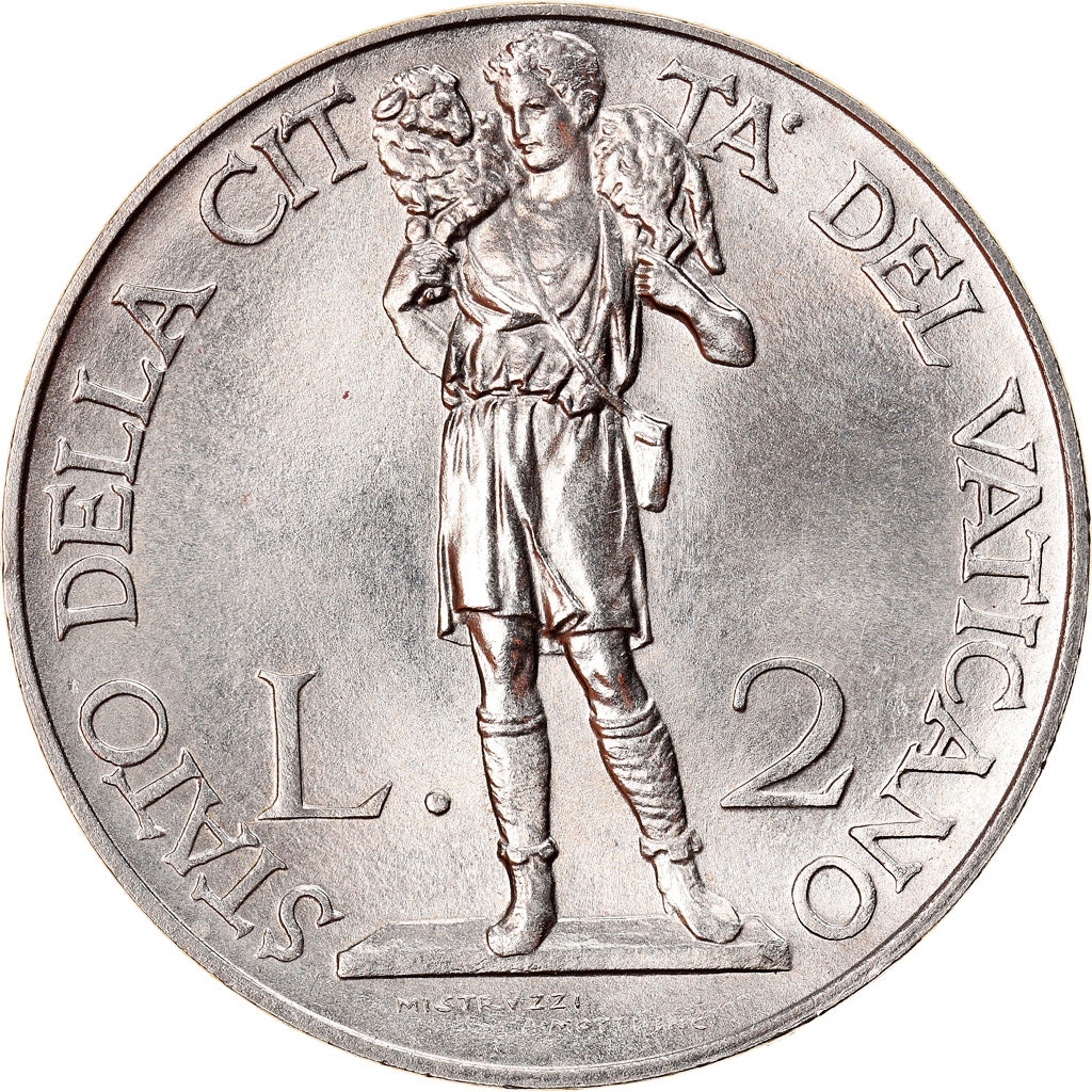 Monnaie, Cité du Vatican, Pius XI, 2 Lire, 1929, Roma, SPL, Nickel, KM:6