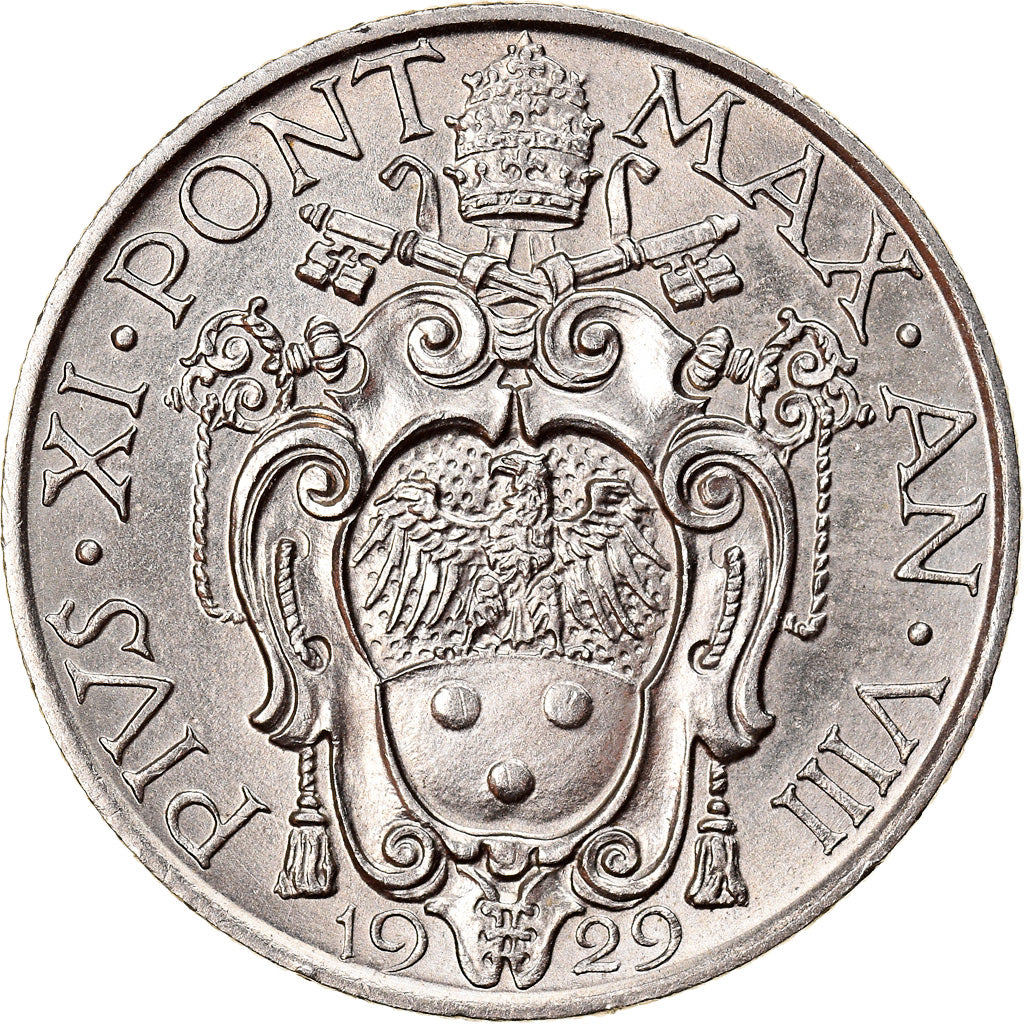 Monnaie, Cité du Vatican, Pius XI, Lira, 1929, Roma, SUP, Nickel, KM:5