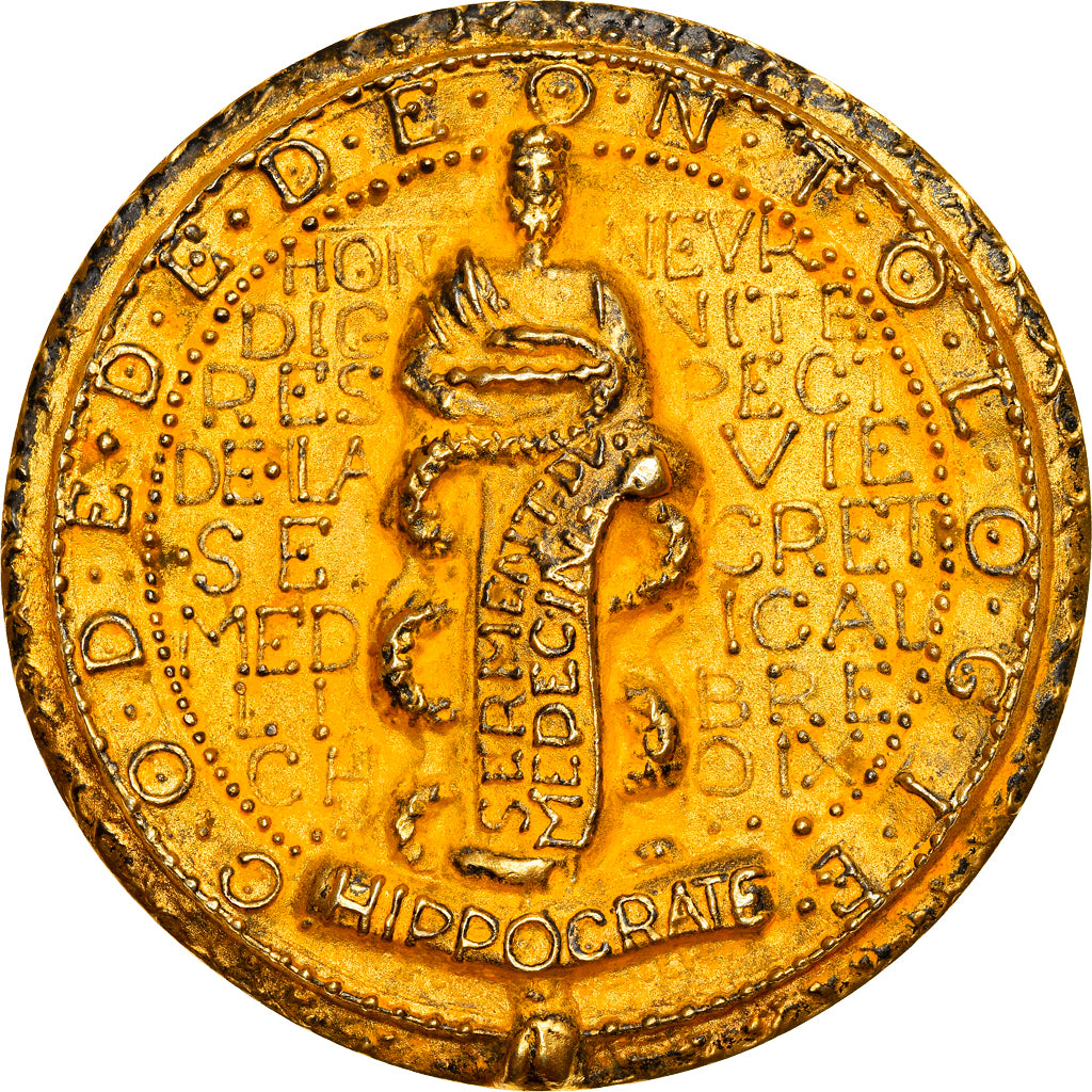 France, Medal, La Médecine, Art de Soigner, Hyppocrate, 1971, De Jaeger