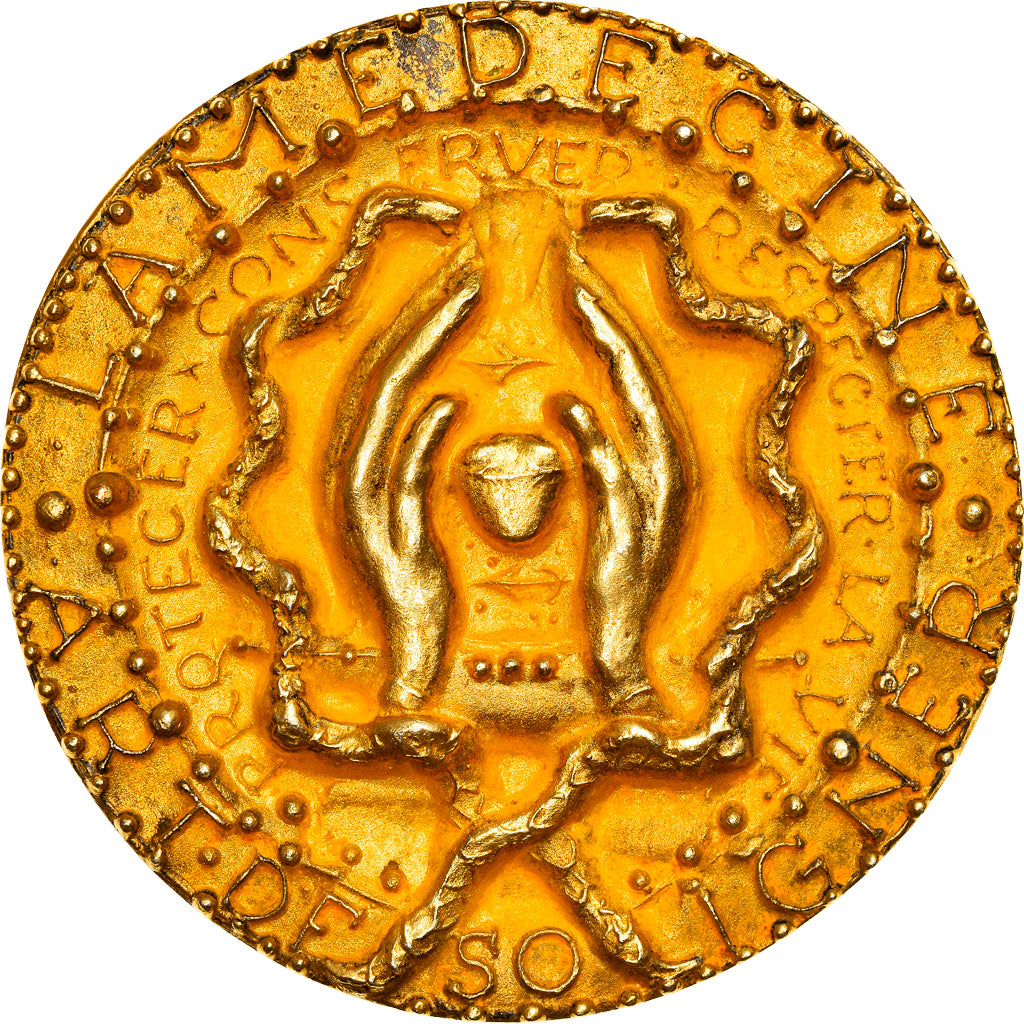 France, Medal, La Médecine, Art de Soigner, Hyppocrate, 1971, De Jaeger