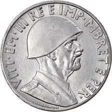 Coin, Albania, Vittorio Emanuele III, Lek, 1939, Rome, AU(50-53), Stainless