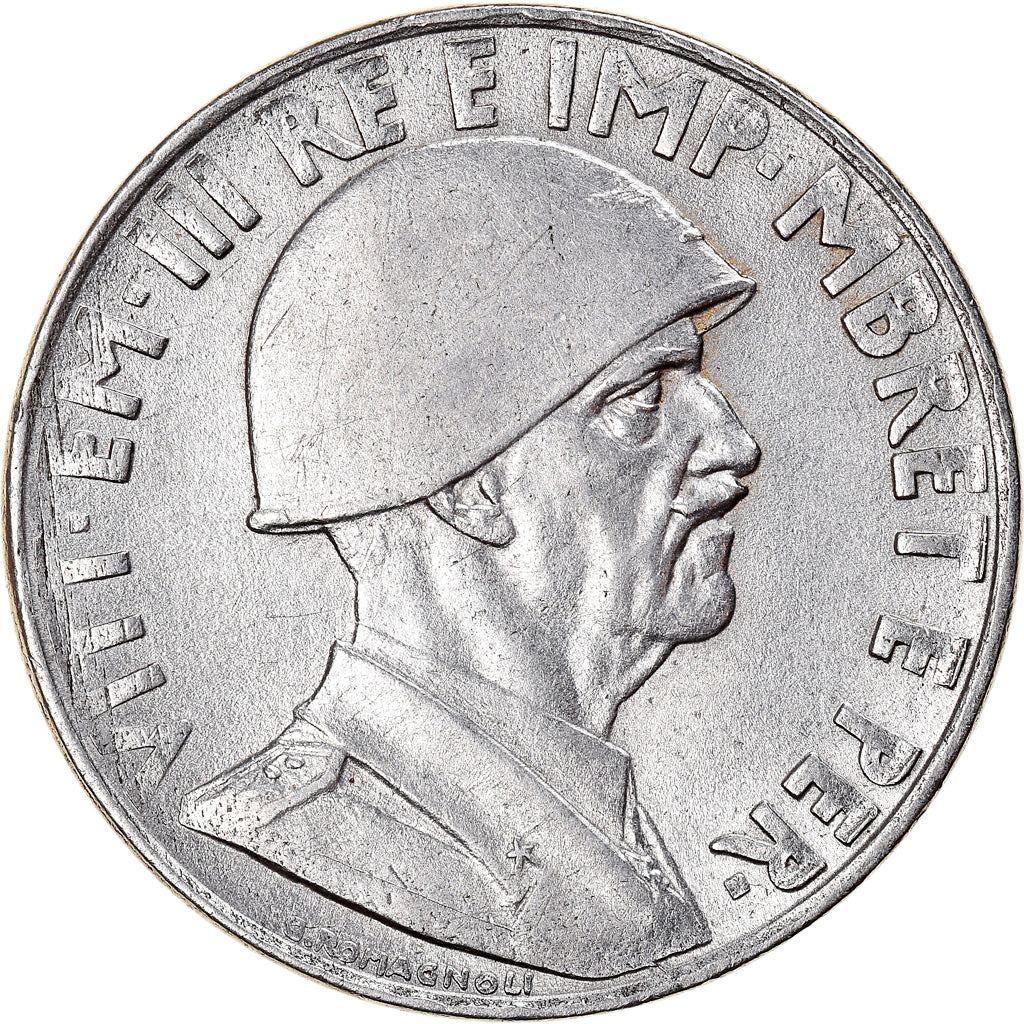 Coin, Albania, Vittorio Emanuele III, Lek, 1939, Rome, AU(50-53), Stainless