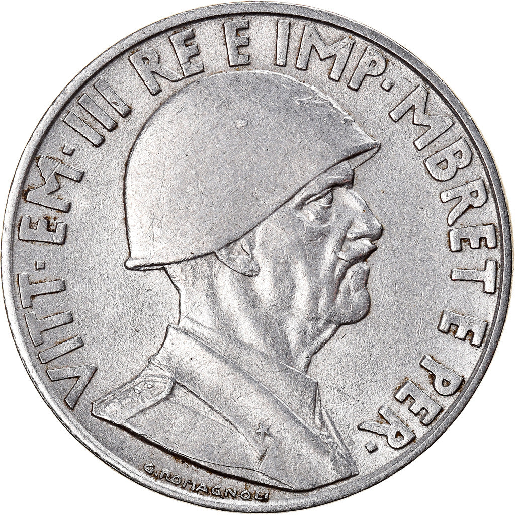 Coin, Albania, Vittorio Emanuele III, Lek, 1939, Rome, AU(50-53), Stainless