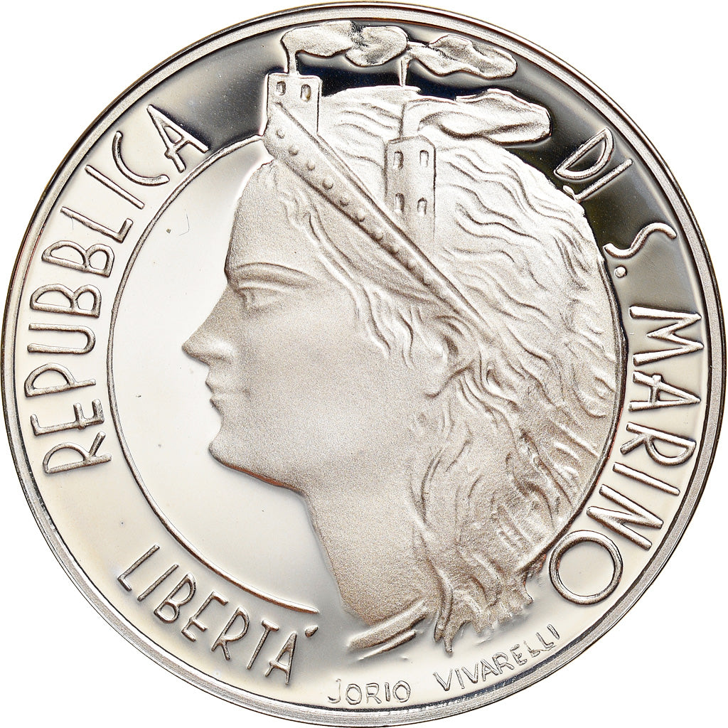 Coin, San Marino, 1000 Lire, 1986, Roma, Proof, MS(65-70), Silver, KM:197