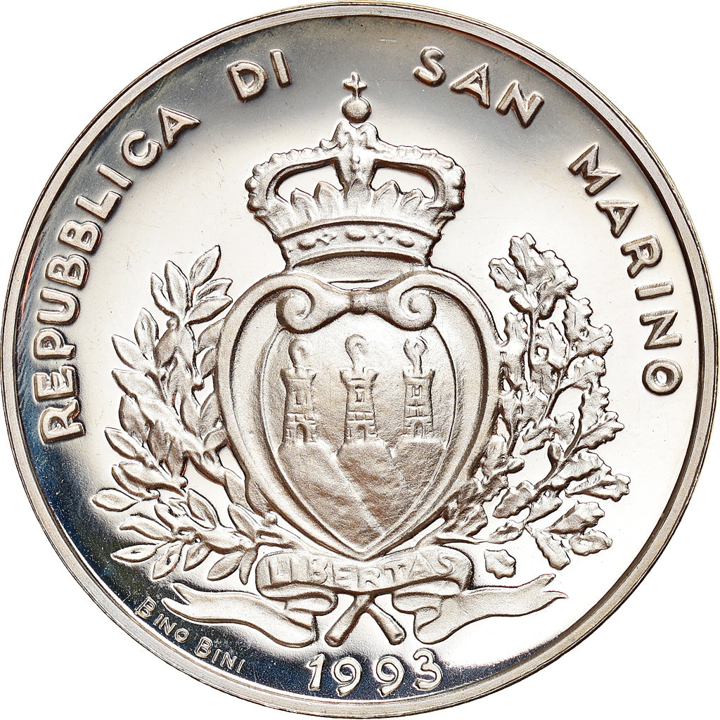 Coin, San Marino, 500 Lire, 1993, Roma, Proof, MS(65-70), Silver, KM:291